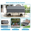 Metal Carport, Steel Heavy Duty Carport for All-Weather, Permanent Shelter for Boats, Pickup Trucks, and Tractors - 4 of 4