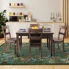 8x10 Washable Rugs Non Slip - Large Floral Area Rug for Living Room, Bedroom (Green) - 3 of 4