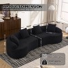 110 inch White High-Density Chenille Curved Boneless Sofa for Living Room No Assembly Required - 4 of 4