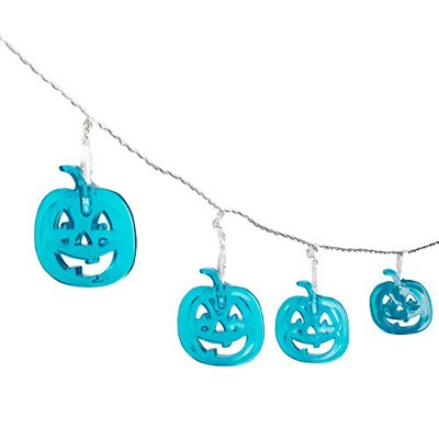 Teal Pumpkin Halloween Fairy String Lights Party Decorations (20 Count) - 3.25 Yards - LED Jack O Lantern Indoor / Outdoor Light Decor w/ 8 Modes & 6