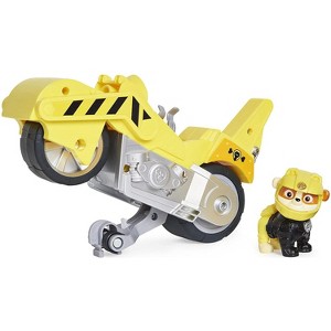 PAW Patrol Moto Pups Rubble's Deluxe Pull-Back Motorcycle Vehicle with Wheelie Feature & Toy Figure, Kids Toys for Ages 3 & Up - 1 of 4