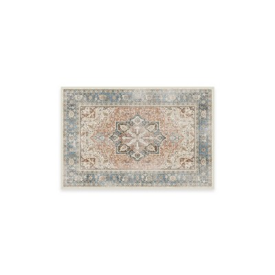 Ruggable Kamran Washable Vintage Persian Area Rug - Coral 2'x3'. : Target