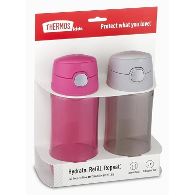 Thermos Girls' 16oz 2pk Plastic Hydration Bottle