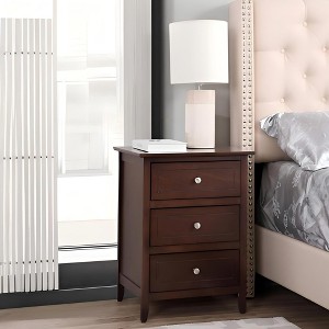 Sapphtopaz Modern Nightstand with 3 Drawers Space-Saving Night Stand with Sturdy Frame Rectangle Simple Bedside Table for Bedroom,Living Room - 1 of 4