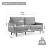 American Furniture Classics,69 Inch Wide Upholstered Two Cushion Sofa with Square Arms - 2 of 4