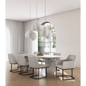 Set of 8 Serena Modern Leatherette Upholstered Dining Chair Set - Manhattan Comfort - 1 of 4