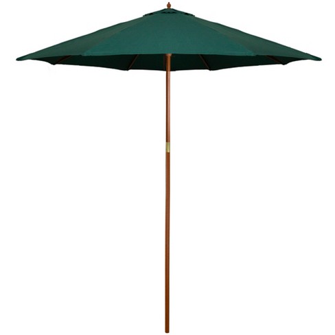 Northlight 9ft Outdoor Patio Market Umbrella With Wood Pole Hunter Green Target