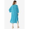 Roaman's Women's Plus Size Embellished Crinkle Kaftan - 3 of 4