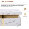 Coffee Tables With 4 Storage Drawers Modern Square Design Cocktail Table For Living Room Office Bedroom 16.5"D x 43.3"W x 43.3"H - 4 of 4