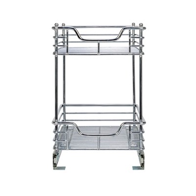 Chrome-Plated Steel 2-Tier Pull-Out Cabinet Organizer
