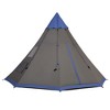 Outsunny 12Ft Camping Tent 6-7 Person 4 Season with 8 Mesh Windows, Outdoor Tent with Waterproof Material for Family and Friends Camping - 4 of 4