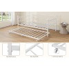 Twin Size Metal Daybed with Trundle, Sofa Bed Frame with Steel Slat Suppor, Twin Trundle Bed for Small Spaces, Bedroom, Apartment - 3 of 4