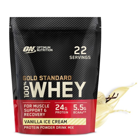 Optimum Nutrition Gold Standard 100% Whey Protein Powder, Vanilla Ice  Cream, 10 Pound (Packaging May Vary)