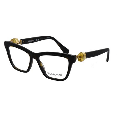 Swarovski SK 2021 1002 Womens Square Eyeglasses Dark Havana 53mm