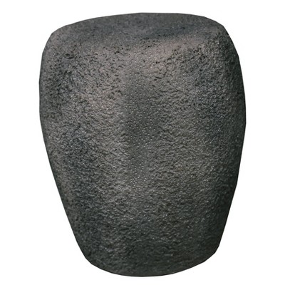 16.14" Natural Stone Outdoor Stool and Table Statue - Gray - XBrand