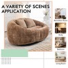 MOONMISS Giant Bean Bag Chair Couch, 57''W Oversized Bean Bag Sofa with Foam Filler, Lazy Loveseat Chair with 2 Pillows for Living Room - 4 of 4