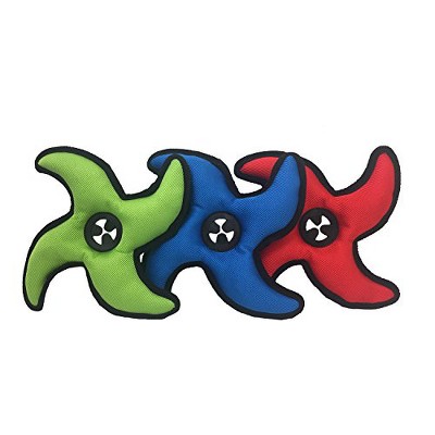 Multipet Toss N Treat Pinwheel - Durable Plush Dog Toy in Various Colors