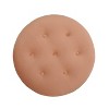 NicBex Modern 24" Round Ottoman Upholstered Footstools with Button Tufted Top for Bedroom and Living Room - 3 of 4