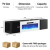 AMERLIFE Fireplace TV Stand with Electric Fireplace LED Lights Console for TV - 2 of 4