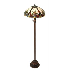Chloe Lighting Liaison Tiffany-style 2 Light Victorian Floor Lamp 18" Shade - 1 of 4