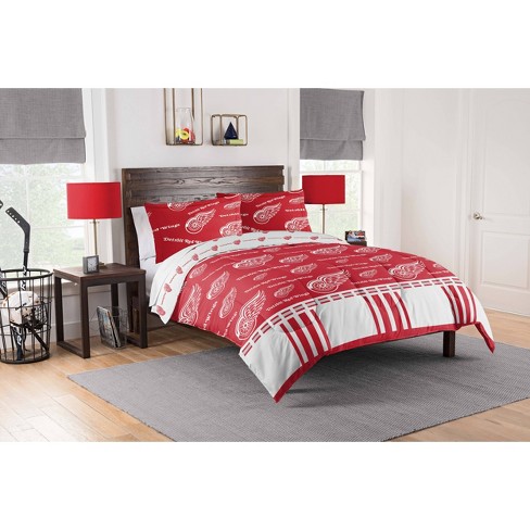 Nhl Detroit Red Wings Rotary Bed Set, Nhl Twin Bedding Set