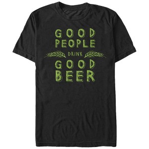 Men's Lost Gods Good People Drink Good Beer T-Shirt - 1 of 4