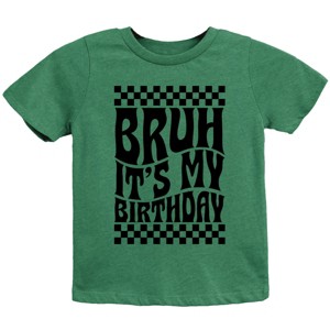 The Juniper Shop Bruh It's My Birthday Checkered Youth Short Sleeve Tee - 1 of 4