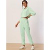 INSPIRE CHIC Womens 2 Piece Outfits Sweatsuit Outfits Hooded Crop Sweatshirt and Jogger Tracksuit Set - 2 of 4