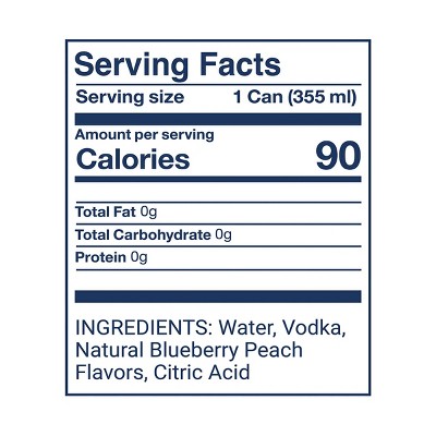 Mom Water Blueberry Peach - Linda - 4pk/355ml Cans