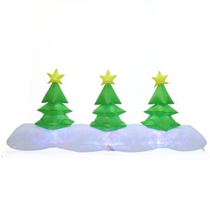LuxenHome 8.2Ft Long Christmas Tree Inflatable with Festive Disco and Flashing Lights Multi-Color - 1 of 4