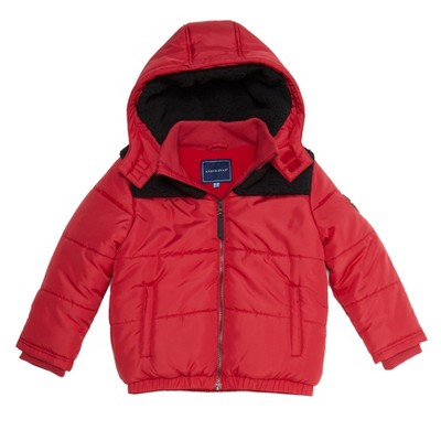 Andy & Evan Toddler Kids Puffer Jacket Red, Size 3t : Target