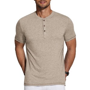 COOFANDY Henley Shirts Short Sleeve Button Henley - 1 of 4
