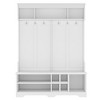 KWPZQEB Modern Hall Tree with Storage Shoe Bench, Multi-Functional Coat Racks with 6 Hooks, Wood Look Accent Storage Organizer for Entryway, Hallway - 4 of 4