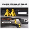VEVOR Low Profile Floor Jack 2 Ton (4400 lbs), Heavy Duty Iron Hydraulic Racing Floor Jack, Hydraulic Car Jack with Jack Stands (Yellow) - 3 of 4