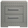 PAGED Nightstand Modern Side Table with 2 Storage Drawers and Gold Handles, Bedside Cabinet for Bedroom, Living Room - 2 of 4