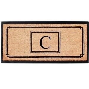 A1HC Natural Coir Monogrammed Heavy Duty Entrance Door Mat 24X48, Anti-Shed Treated Durable Doormat - 1 of 4