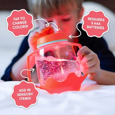 Glo Pals Toddler Sensory Play Jar - Coral