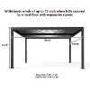 PURPLE LEAF Louvered Pergola Outdoor Aluminum Pergola with Adjustable Roof for Deck Backyard Garden Grey Hardtop Gazebo - 3 of 4
