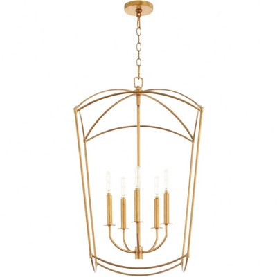 Quorum Lighting Mantle 5 - Light Chandelier in  Gold Leaf