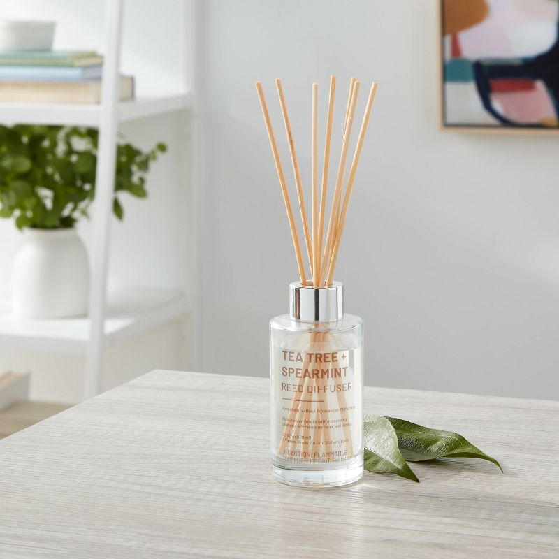 100ml Glass Reed Diffuser Tea Tree and Spearmint - Threshold&#8482;, 3 of 5