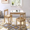 3-Piece Dry Erase Kids Table & Two Chair Set, Natural - 2 of 4