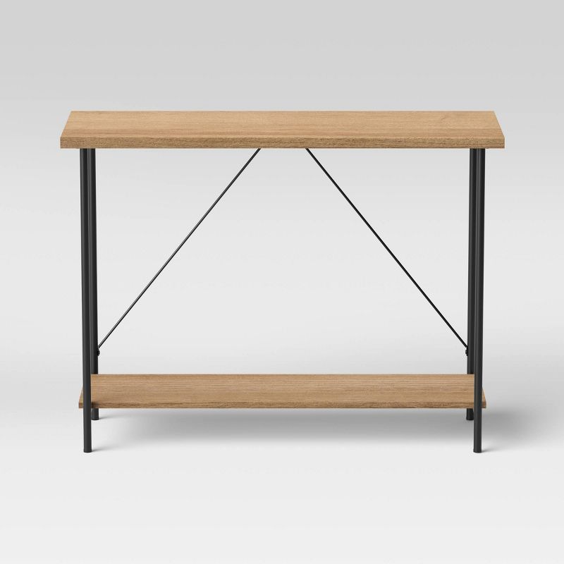 Wood and Metal Console Table Natural - Room Essentials&#8482;, 4 of 8