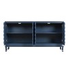 Sapphtopaz 4-Door Elegant Decorative Storage Cabinet Sideboard Buffet Cabinet with Storage Pantry Cabinet with Wavy Pattern Doors for Living Room - 3 of 4