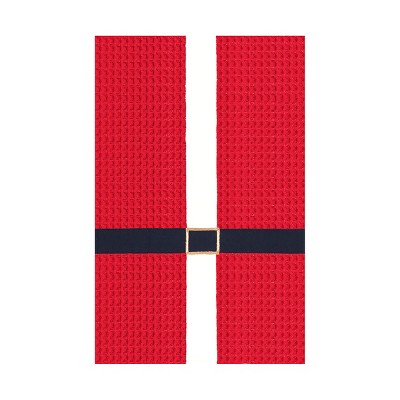 C&F Home Santa Coat Waffle Weave Cotton Kitchen Towel