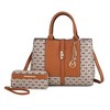 MKF Collection Yuliana Circular M emblem Print Satchel Bag with Wallet by Mia K - 2 of 4