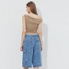 Women's Ribbed Asymmetrical Drapey Top - Wild Fable™ Oatmeal - 2 of 3