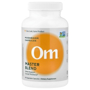 Om Mushrooms Master Blend Mushroom Capsules, 84 Vegetable Capsules - 1 of 4
