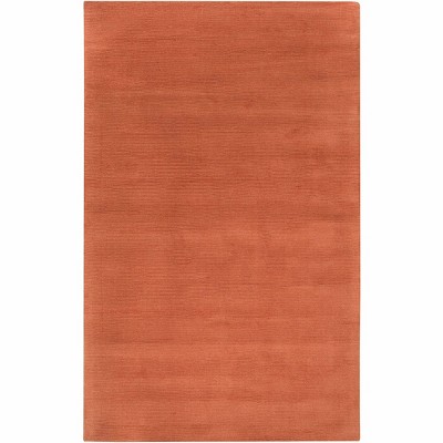 Hauteloom Brockton Solid Wool Orange Area Rug