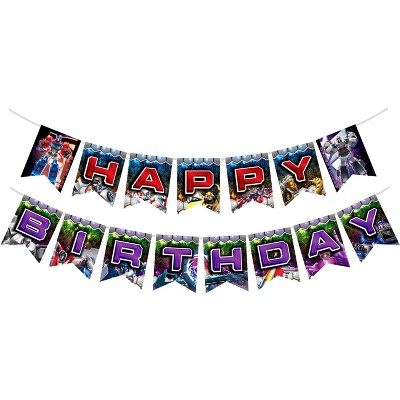 Treasures Gifted Transformers Birthday Banner - Transformers Party Supplies