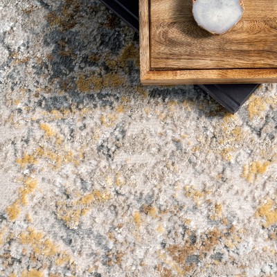 Nuloom Gold and Beige Vintage Medallion Runner Rug